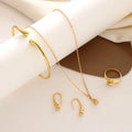 European and American Jewelry Drop Necklace Four-piece Fashion Bracelet Ring Earrings Necklace All Matching Jewelry Set