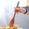 Classic Acacia Wood Spoons and Forks Set-Durable Eco-Friendly Party Utensils for Salad & Cooking