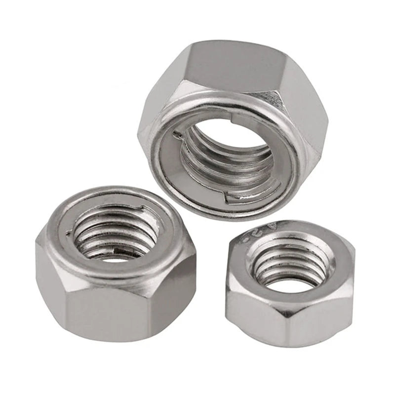 304 Stainless Steel Galvanized Self Locking Prevailing Torque Type All Metal Insert Hex Lock Nut DIN980 GB6184 Automotive Grade