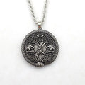 Tree of Life Wolf Snake Pendant Necklace Ouroboros Viking Talisman Norse World Tree Jewelry