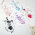 New love Bow Key Chain Hanging Ribbon Fork Fork Knot Car Pendant Bag Pendant Gift Key Ring