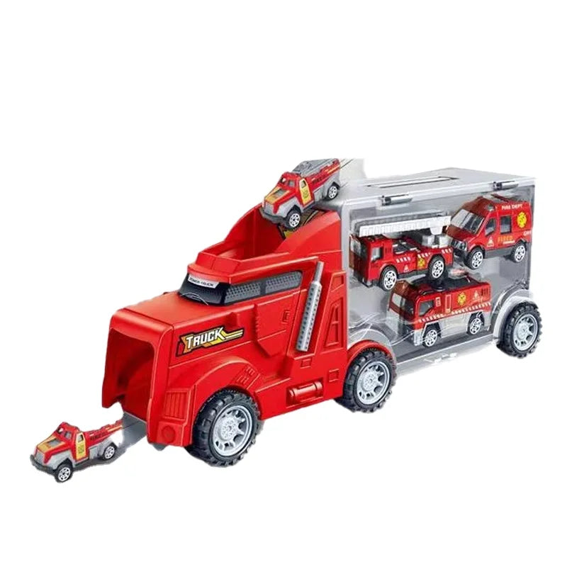 Zhiqu Toys Alloy Storage Engineering Vehicle Set Pre-Built Models Hobby Handheld Gift Box for Boys Wholesale Forklift Excavator
