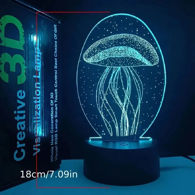 White Abs Body Lamp Lighting Time Warm Office Conical Desk Colorful Night Light 3d Art