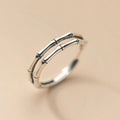 Jewelry Manufacturer Fashion Two Layers Ring 925 Sterling Silver Bone Rings Unique Classical Punk Hand Bone Adjustable Ring