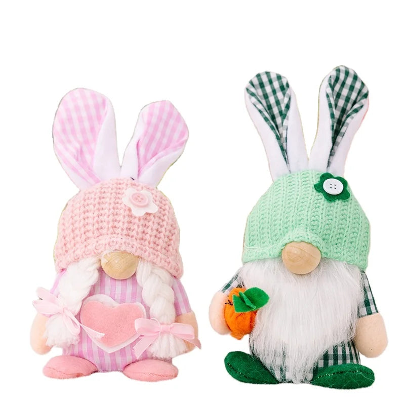 New Popular Easter DIY Figurine Display Faceless Midget Standing Doll Easter Bunny Gnome Party Decorations