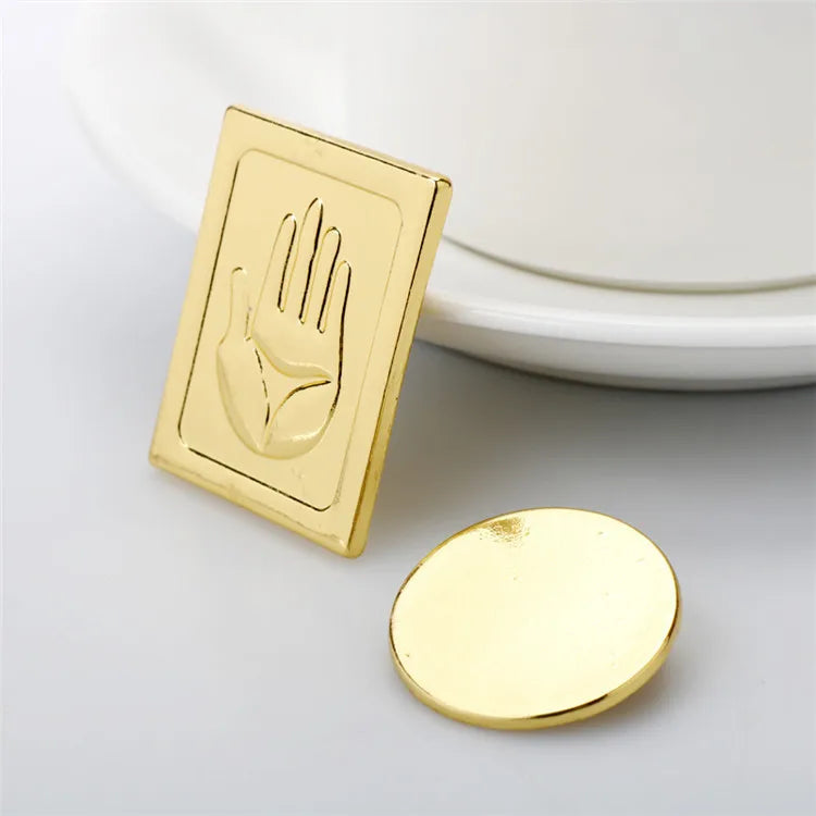 Jojo Jojo's Bizarre Adventure Kojo Jotaro Hat Golden Badge Brooch MegaBDM