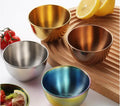 Stainless Steel Small Bowls Sauce Dishes Ice Cream Cups Mini Serving Dessert Bowl Round Seasoning Dishes Sushi Dipping