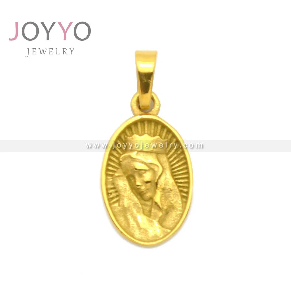 Factory Hot Selling Charm Mystery Fine Trendy Jewelry Non-allergic Stainless Steel 18k Gold Plated Inlay Pendant