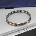 Custom logo 316L Stainless Steel Women and Men Couple Ceramic Bracelet Man Stainless Steel Charm Bracelet Black AAA Cubic Zircon