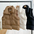 Cheap 2024 Fall Winter Women Clothes Coat Puffer Sleeveless Jacket Black Colour New Women Puffer Vest