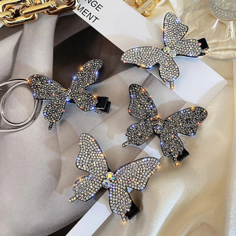 Butterfly Diamond Fairy Hair Clip Summer Fairy Butterfly Hairpin Bangs Clip Back Clip  Female Hair Accessory