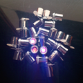 Mini RGB LED Buttons Lamp Source Bulb DIY Battery Powered Crystal Craft Lantern Individual Flickering Lighting Accessories