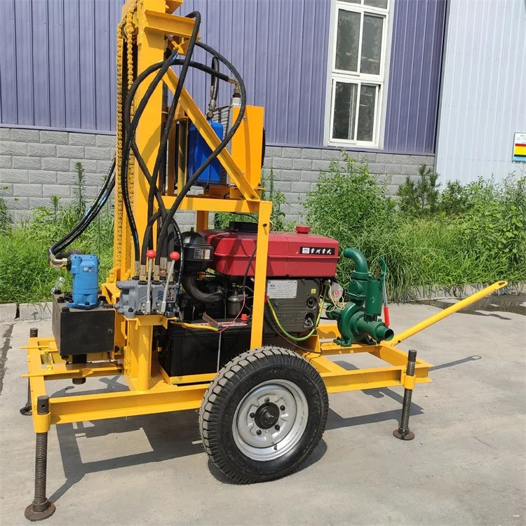 Good Quality 22 HP Diesel Type Hydraulic Portable Water Well Drilling Rig 150 m Manufacturer