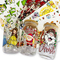 Customization Offset Silkscreen Printing Scratch-proof Christmas Cup Wraps Transfers 16oz Stickers Label with Customized Logo