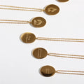 Custom Women Jewelry No Fade Oval 18K Gold Plated Stainless Steel Birth Flower Pendant Necklace