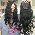 Hot Sale Unprocessed Brazilian Remy Hair Hand Tied Silk Base Lace Front Clip in Hair  Topper for Women