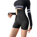 Women Plus Size High Waist Yoga Shorts Hooks Waisttrainer Tummy Control Fitness Booty Shorts Gym Custom Logo Shorts