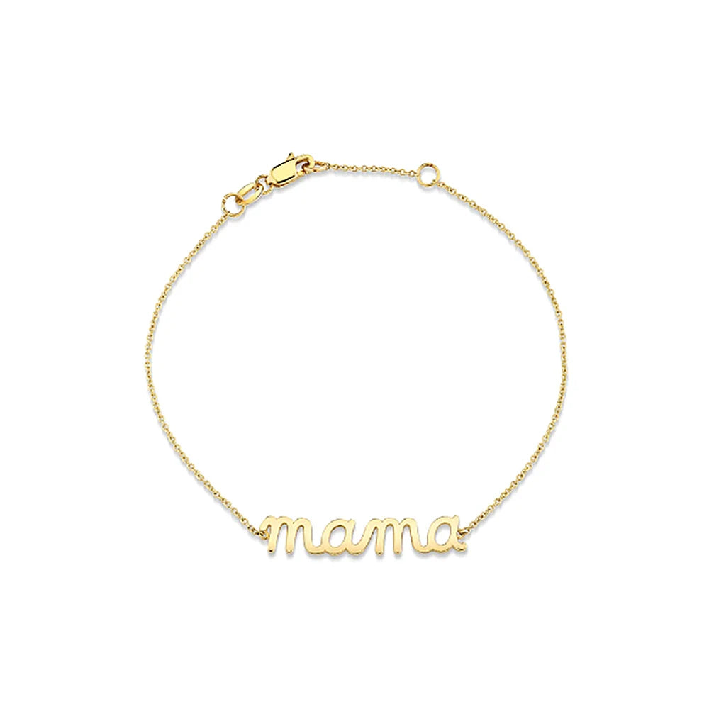 ROXI Daily Wear Jewelry Factory S925 Sterling Silver 5A Zircon Letter Mama Bracelet 2023 New Mother Gift