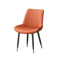 PU Leather Living Room Chair with Metal Tube Frame Simple Design for Hotel Bedroom Outdoor & Dining Use