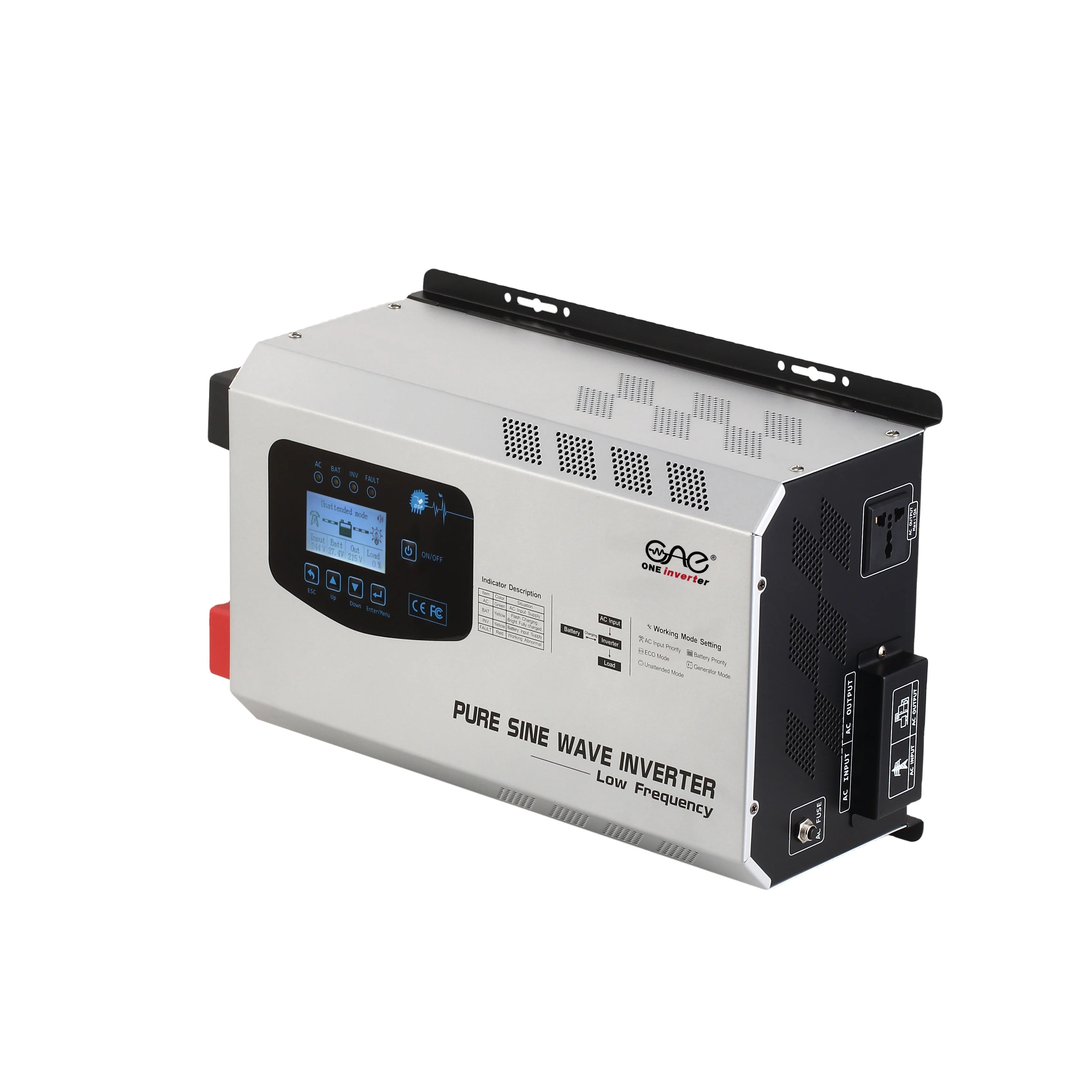 UPS Inverter with AC Charger 1KW 2KW 3KW 4KW 5KW 110V 120V 220V Pure Sine Wave Off Grid Inverter
