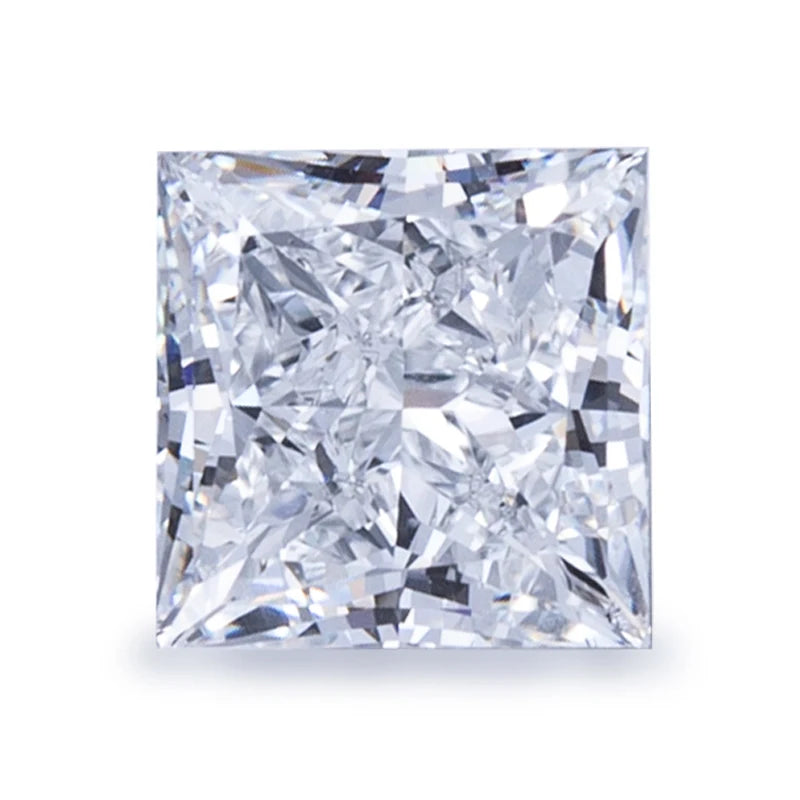 Messi Gems 1ct 1.5ct 2ct 2.5ct 3ct 4ct 5ct Synthetic Square Princess Cut HPHT CVD Lab Diamond