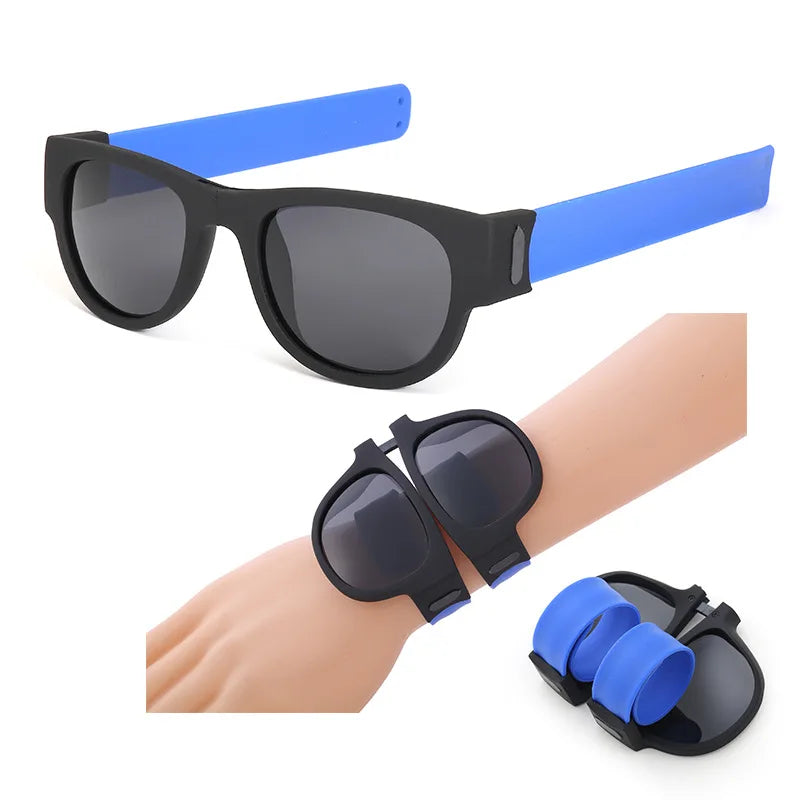 Silicone Bracelet Clip Ring Cycling Travel Portable Personality Foldable Sunglasses Women Men Eyewear Shade Sun Glasses Goggles