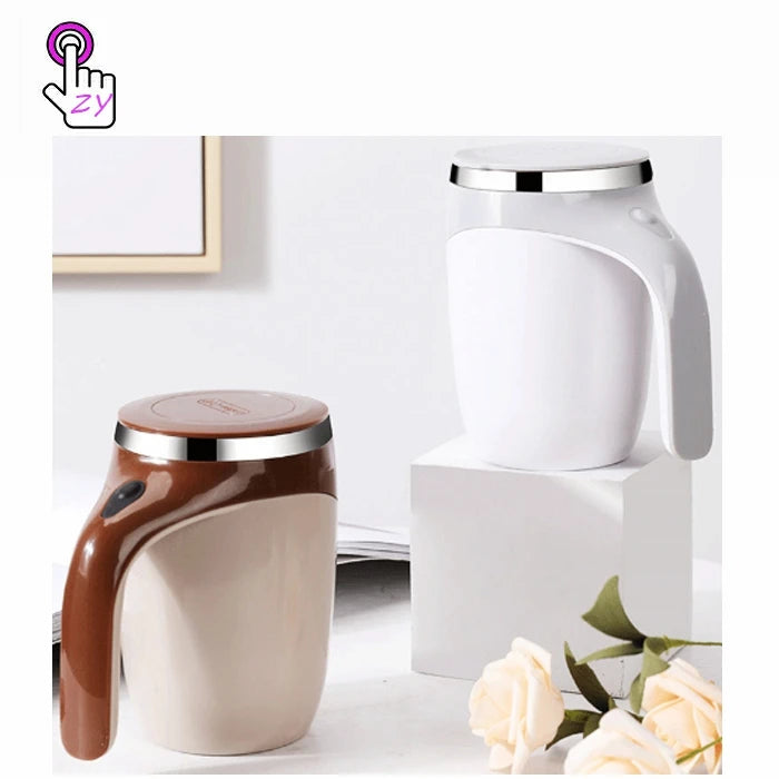 Double Insulated Portable Electric Self Stirring Automatic Mixing Cup Stainless Steel Self Stirring Coffee Mug
