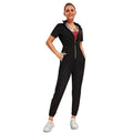 Women Sweat Jumpsuit Sand Collar Workout Sports Heat Trapping Speed up Sweating Weight Loss Sauna Suits