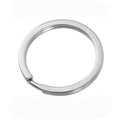 Stainless Steel Key Rings 25mm Round Split Key Rings for Keychains Flat Ring for Keys