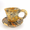 Wholesale  Natural Crystal Stone Hand Carved Crazy Agate Mug Crystal Cup for Gift