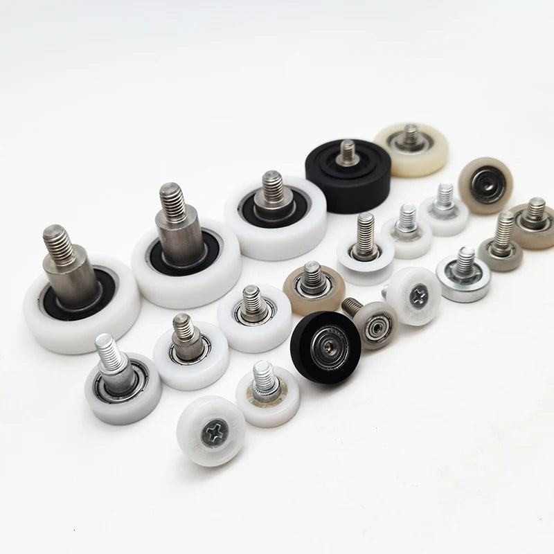 BS62626-10C1L8M6 Cabinet Pom Nylon Coated Plastic Rollers Bearing 26mm Plastic Roller Wheels With Screw M6x26x8mm