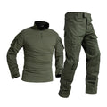 2Pcs Men's Tactical Frog Shirt Long Sleeve for Outdoor Camouflage Hunting Frogman Uniform Shirt Frogman Set Outdoor Tactical Set