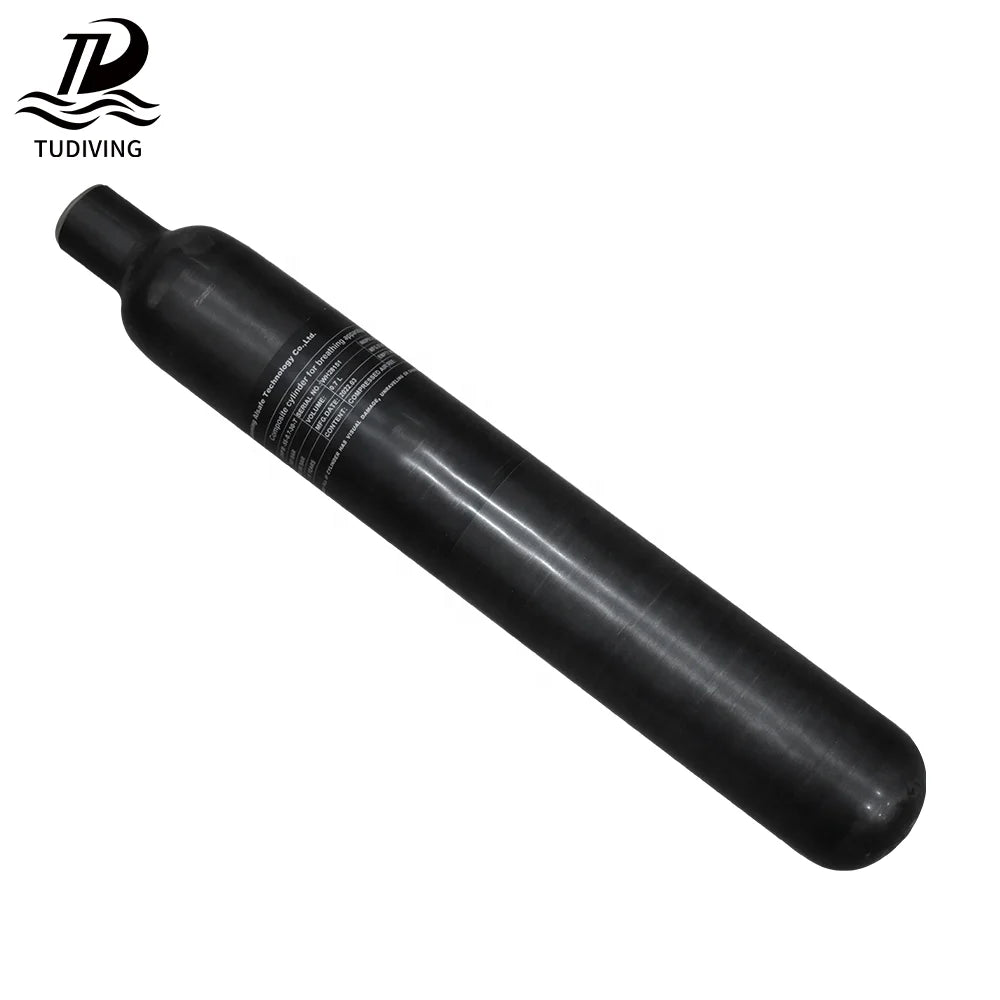 TUDIVING Long-Term High Corrosion Resistance 0.7L 4500psi High Pressure 30mpa Outdoor Water Sports Carbon Fiber Diving Air Tank