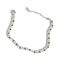 Real Solid 925 Sterling Silver Personalized Cuboid Vintage Polished Linked Chain Women Bracelets