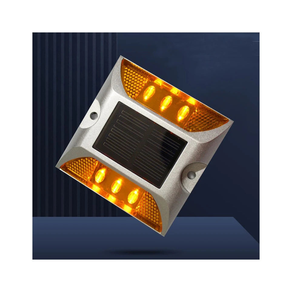 Solar Pavement Studs Aluminum Led Cat Eye Solar Road Stud Flashing Light Pavement Marker Lights