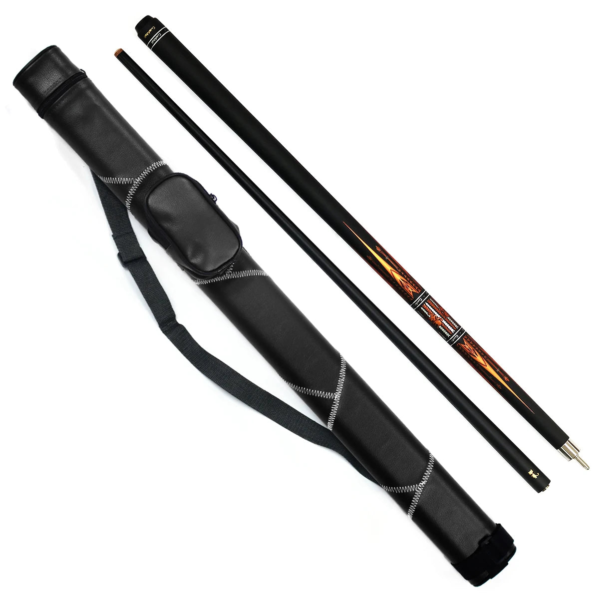 Popular Christmas Gift 58inch 12.5mm Nine-ball Carbon Fiber  Carom Pool Cue Stick Bag Set 2 -pc Billiard Cue Kit & Case
