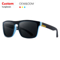 Luxury Sports Sunglasses for Men Custom Logo Designer Square Sun Glasses 2025 Clear Blue Yellow Orange Polarized Frames