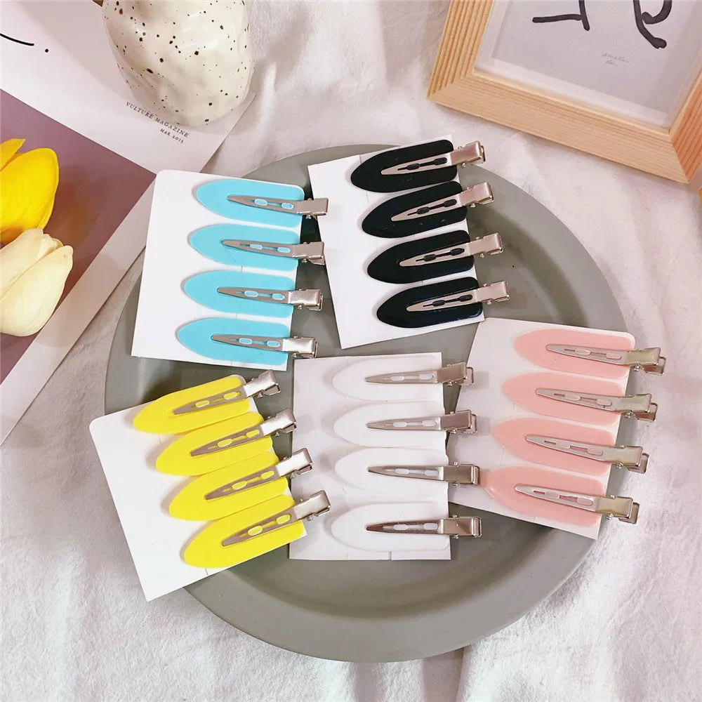 Solid Color Makeup Hair Accessories Women Hair Barrettes Plastic Hair Clips Bobby Pins for Girls