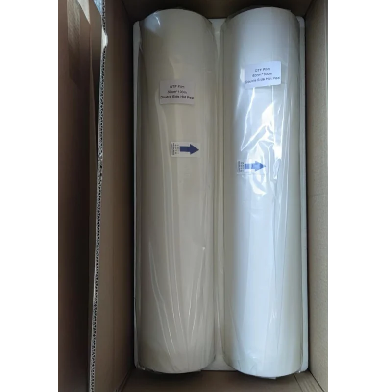 2025 New DTF Film 60cm*100m Instant Hot Peel Heat Transfer PET Film 24Inch *328ft Double Side Matte DTF Transfer Film