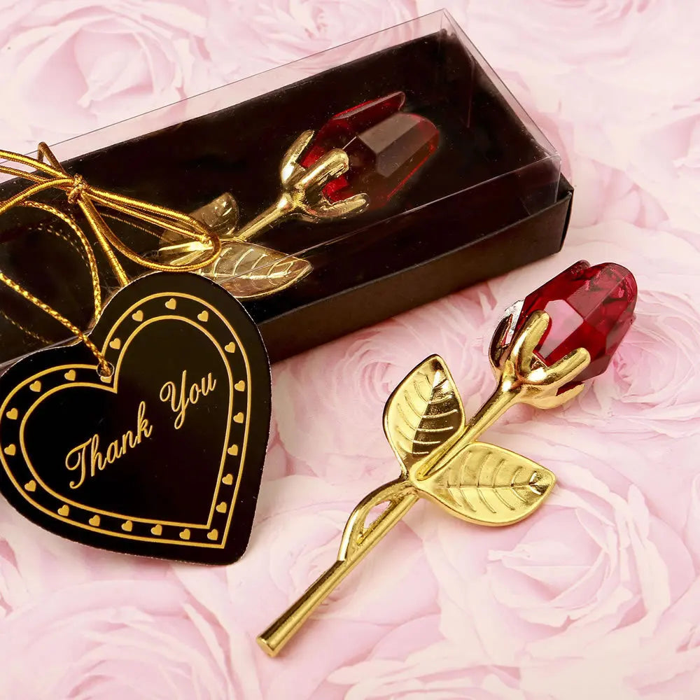 Best-selling Crystal Roses Flower Crafts Artificial Crystal Roses Flower for Wedding Valentine's Day Gifts