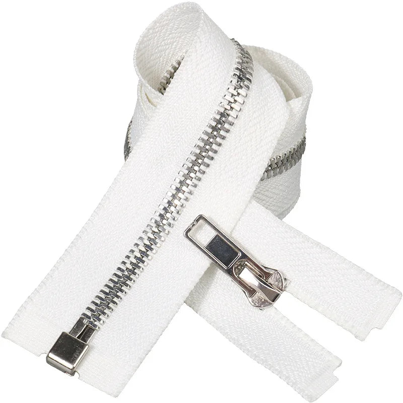 5# Y Teeth Shiny Nickel Open End Metal Zipper for Jacket