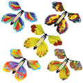 Custom Popular Kids Toy Rubber Band Artificial Flying butterfly Paper Flying butterfly