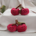 Peluches Stuffed Plush Toys Cherry Keychain plushie Fruit Food Cherry Key Ring Cherries Fashion Bag Charm Purse Charms Jewelry