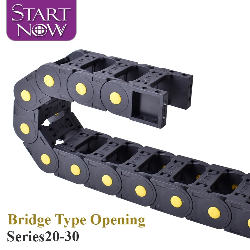 Startnow 1M/pc Plastic Cable Chains Bridge Opened Drag Chain With End Connectors for CNC Router Machine Tool Parts Wire Carrier