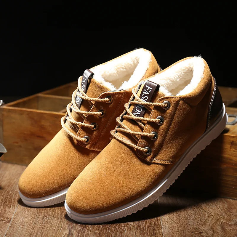 Spring Non-slip Work Shoes Waterproof Casual Shoes Korean Version of Young Winter Warm Men's Shoes