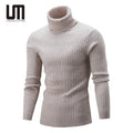 Liu Ming Oem Odm New Products Men Clothes Autumn Winter Warm Turtleneck Solid Color Knitted Sweater