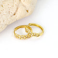 Fashion Novelty Unique 18k Gold Plated Wheat Zircon Hoop Huggie Earrings for Women