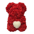 Popular Rose Bear 25cm Rose Bear With Pearl Heart