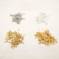 Wholesale 10000 Pcs/Bag 18K Gold Plated End Crimp Beads 2mm Crimp Tubes for Jewelry Making Real 18K GOLD Plating Components MegaBDM