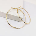 Fashion Jewelry Simple and Popular Hoop Earrings Gold Plated Big Round Earrings for Women Wholesale